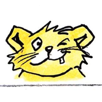 Hamster von vorn grinst schraeg Kachel