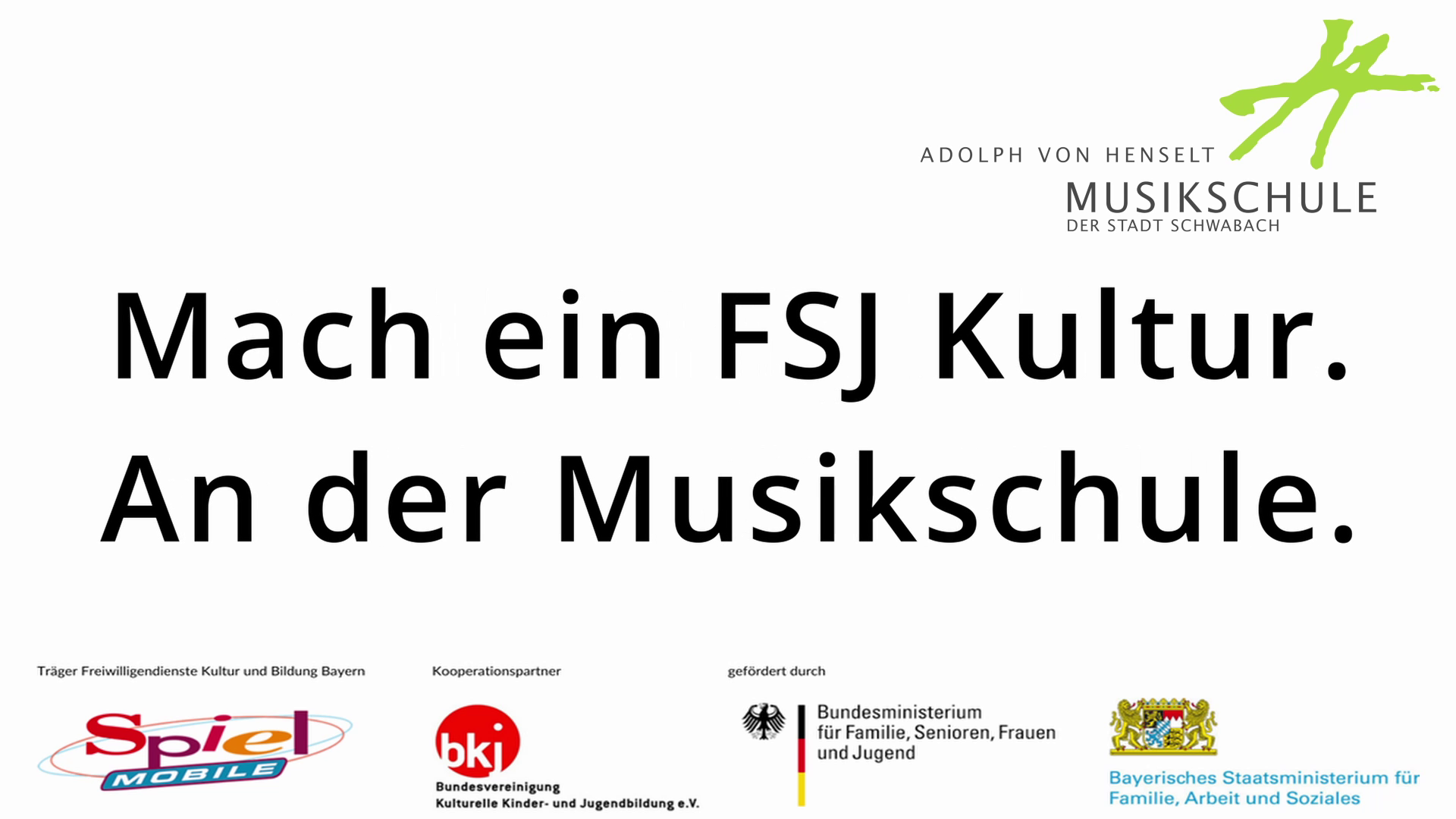 Die Musikschule sucht Dich für ein FSJ Kultur zum Schuljahr 2025/2026!