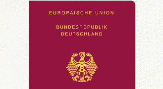 Teil eines deutschen Reisepass-Titels