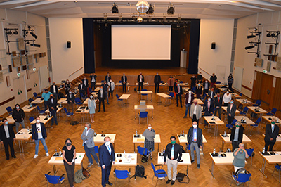 Stadtrat im Markgrafensaal, Aufnahme von oben