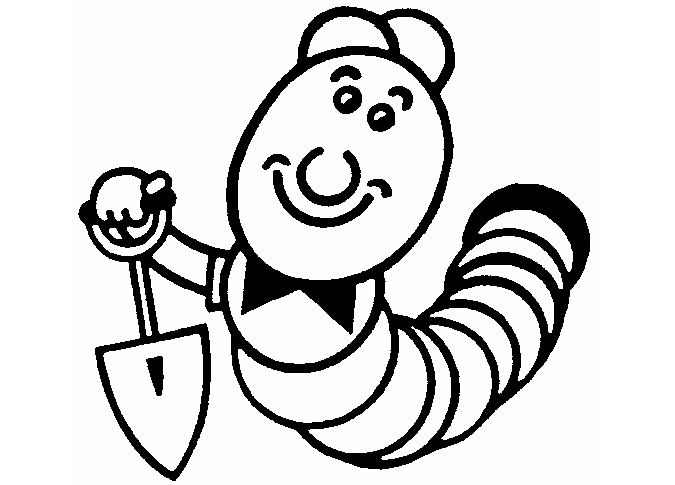 Biomax-Wurm mit Schaufel