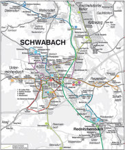 Übersicht der Linienführung der Stadtbusse
