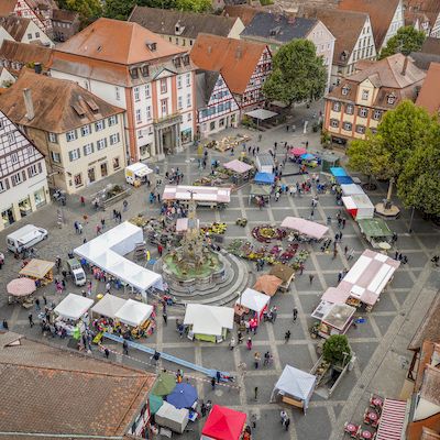 Foto Marktplatz von oben