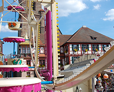 Blick von Riesenrad zum Rathaus