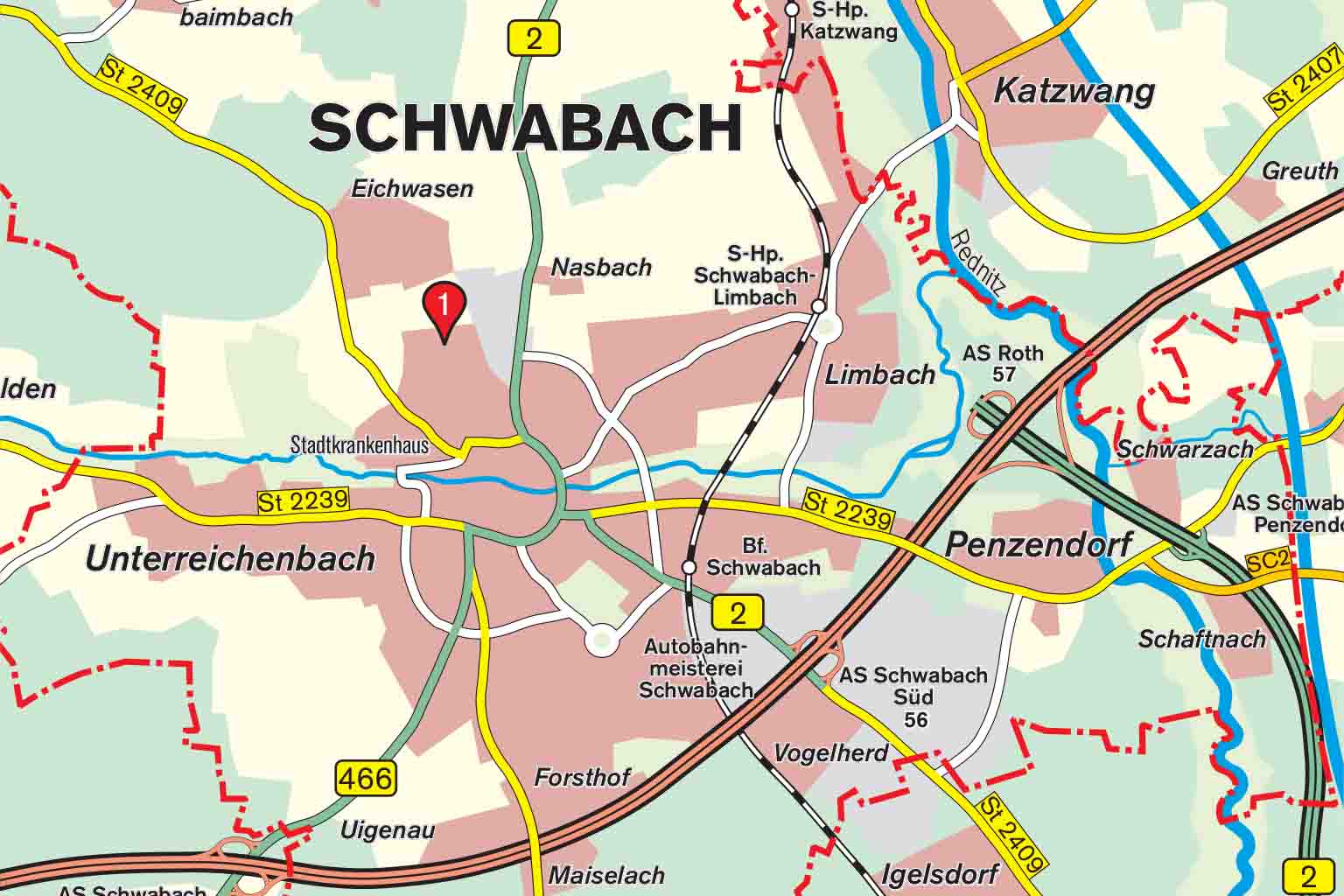 Foto Ausschnitt aus der Übersichtskarte